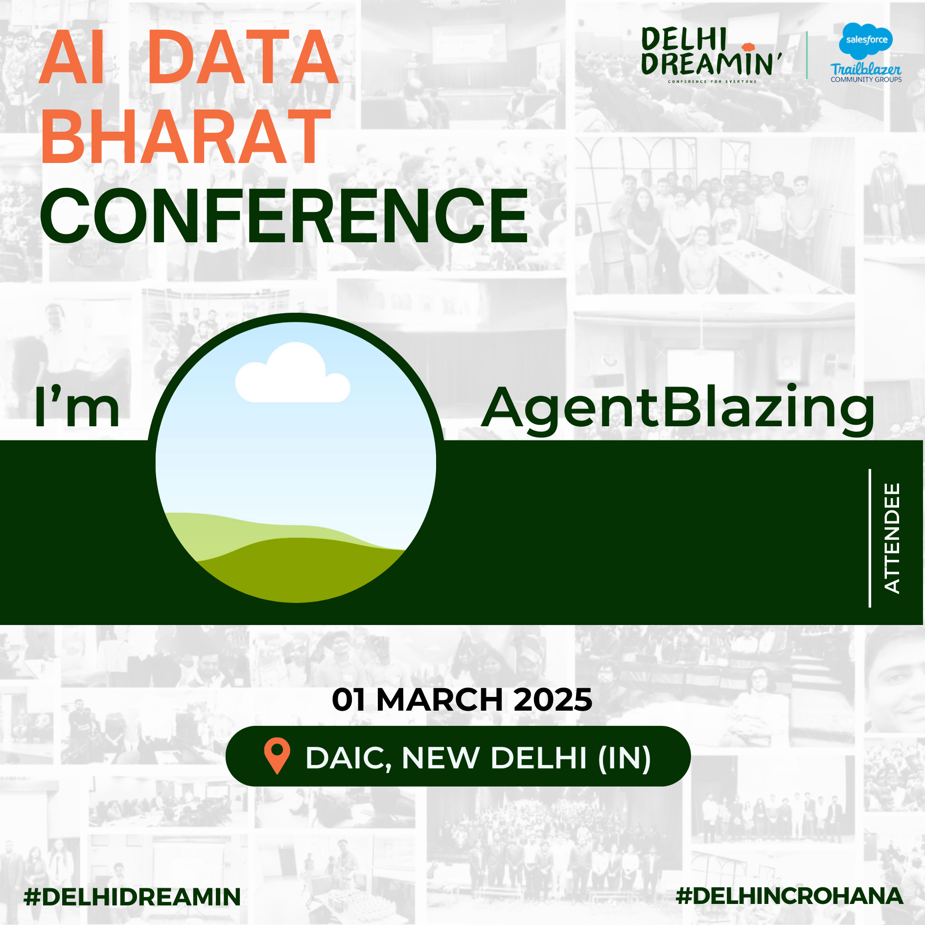 Delhi Dreamin event badge background