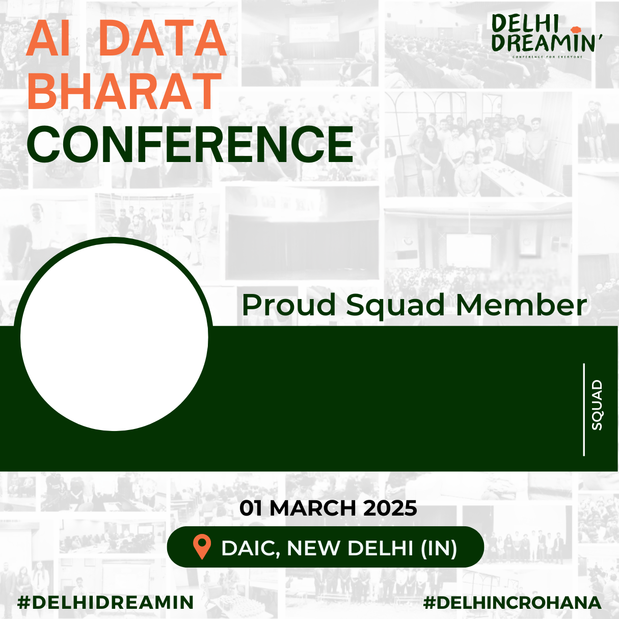 Delhi Dreamin volunteer badge background